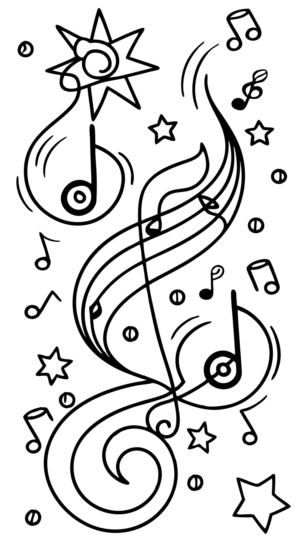 coloriages de notes de musique